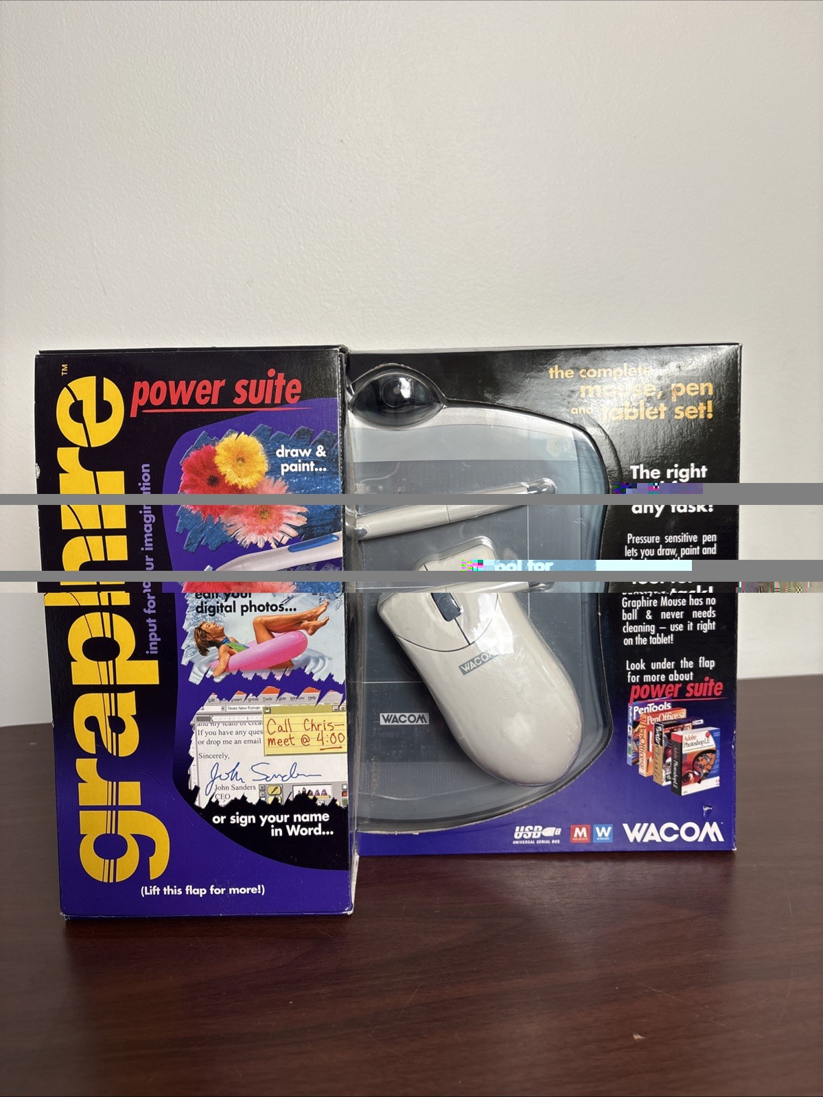 Vintage Wacom Graphire ET-0405-U Power Suite New Old Stock Rare Sealed
