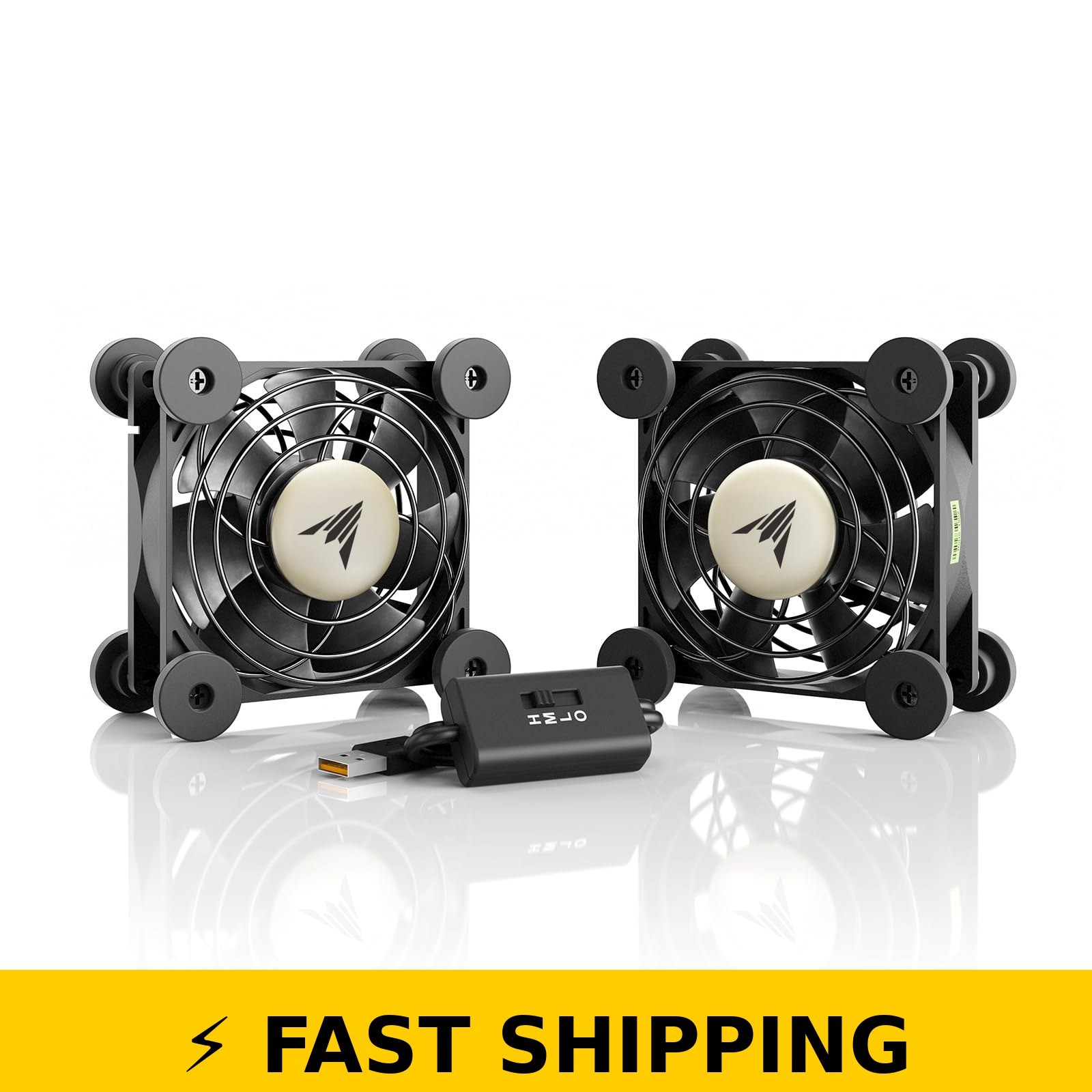 AC Infinity MULTIFAN S5 Dual 80mm USB Fan with Speed Controller