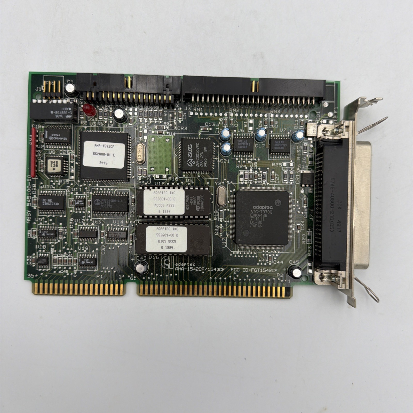 Adaptec AHA-1542CF ISA SCSI Controller Card 16-Bit Vintage PC Tested Working