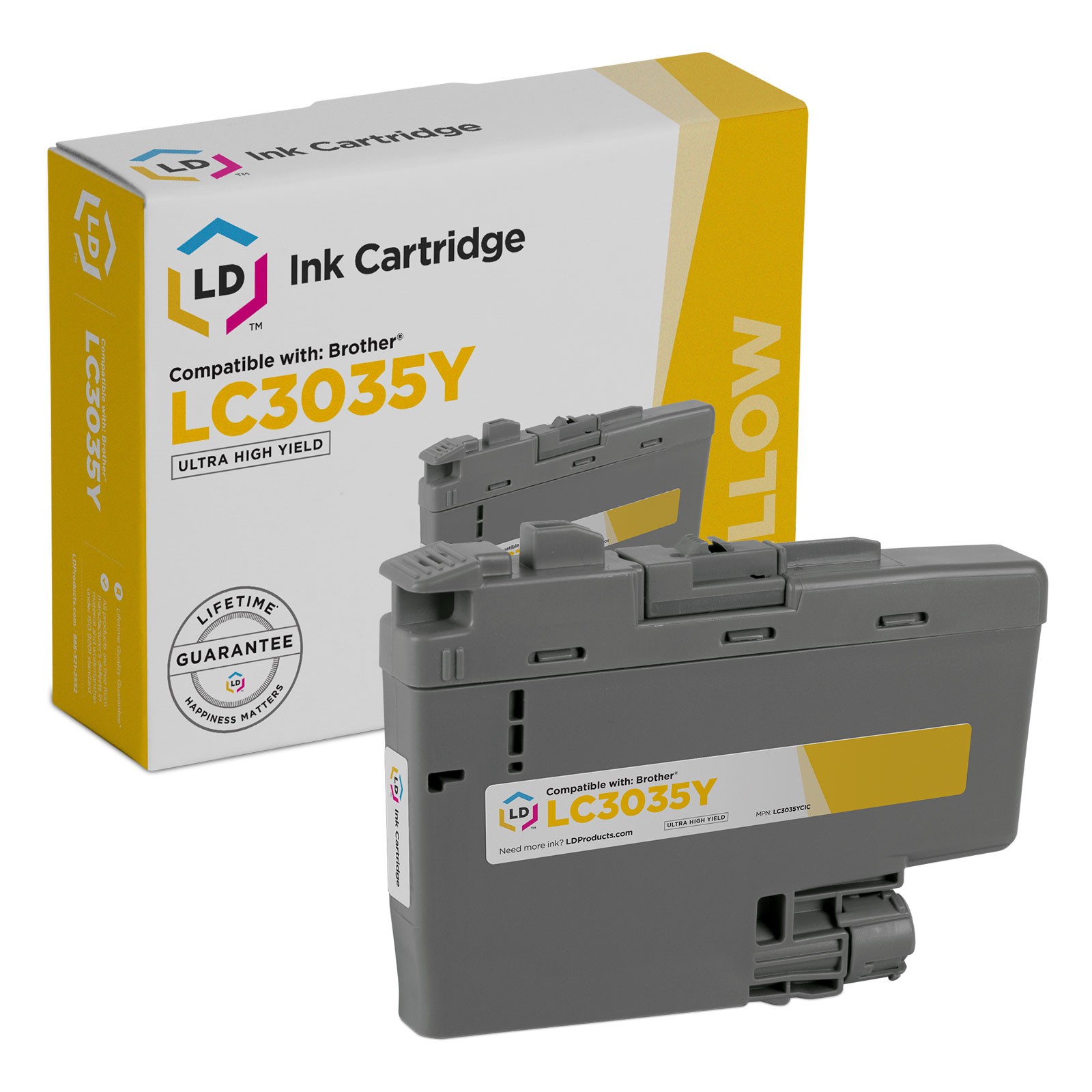 LD Compatible Brother LC3035Y Ultra High Yield Yellow Ink for MFC-J995DW