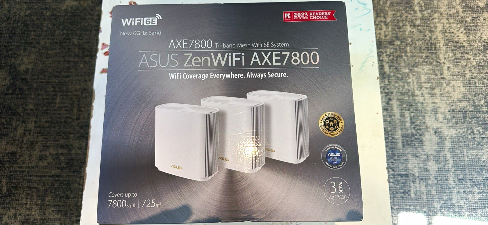 ASUS ZenWiFi AXE7800 WiFi 6E Tri-Band Mesh Router 7800 Mbps White
