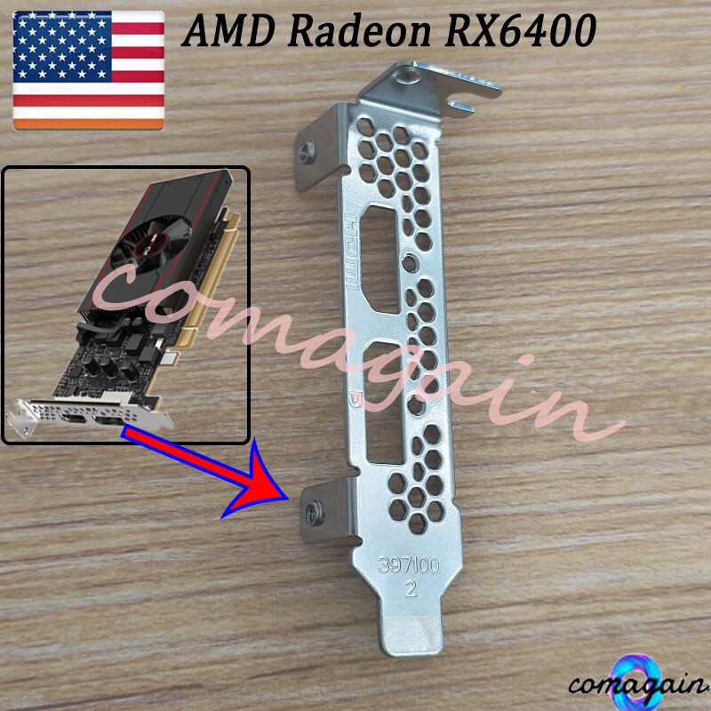 Full / Low Profile Bracket For Sapphire AMD Radeon RX6400 Graphics Video Card