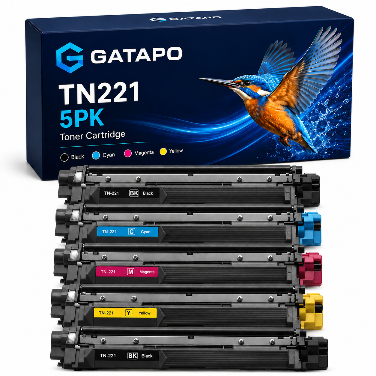 TN221-5PK Color toner set For HL 3140cw MFC 9340cdw 9130