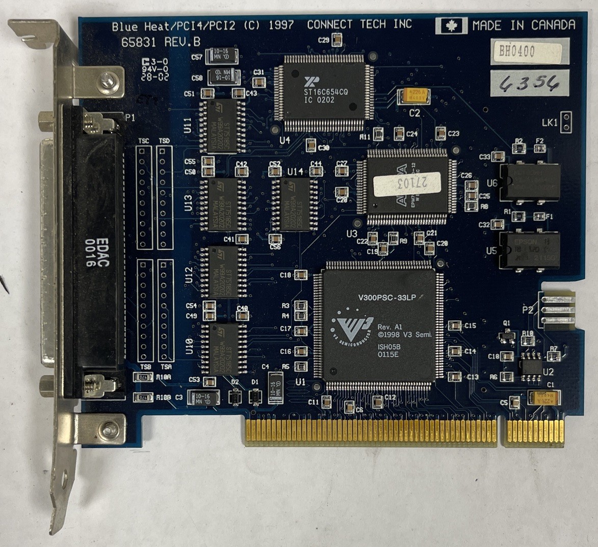Connect Tech Blue Heat PCI4 4-Port PCI Adapter  65831 Rev B / BH0400