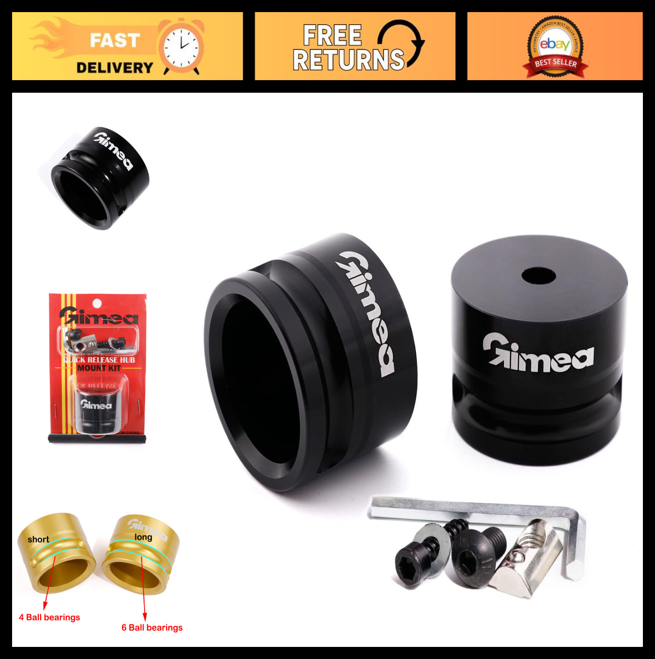 Steering Wheel Wall Mount Kit Bracket for Quick Release - Black Profile Holder