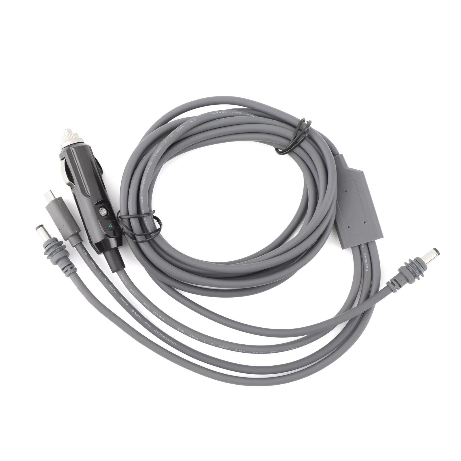 1Pc For Starlink Mini 3 In 1 DC Power Cable Car Charger Type-C Extension Cable