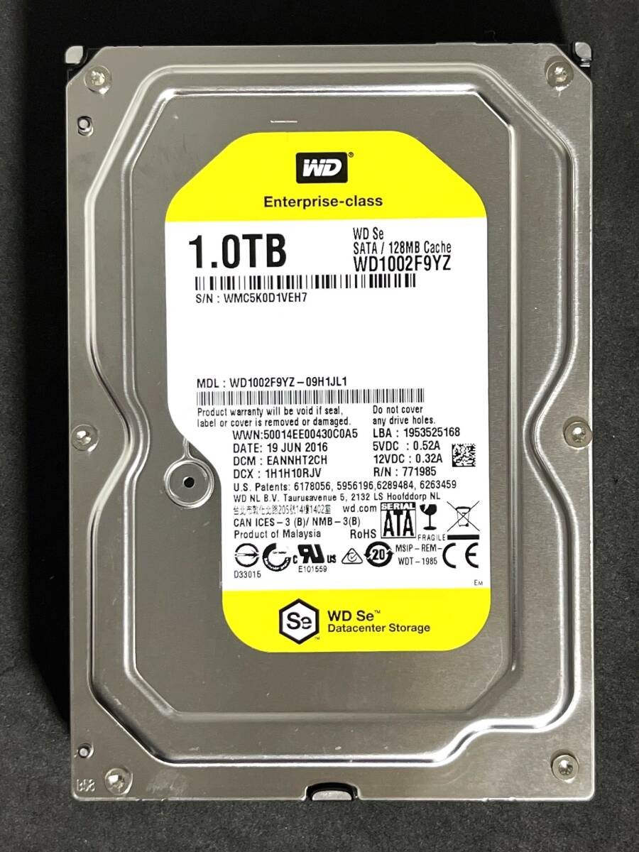 1TB  WD1002F9YZ / Western Digital Se Good [Used: 38763h] WD Enterprise 3.5-inch