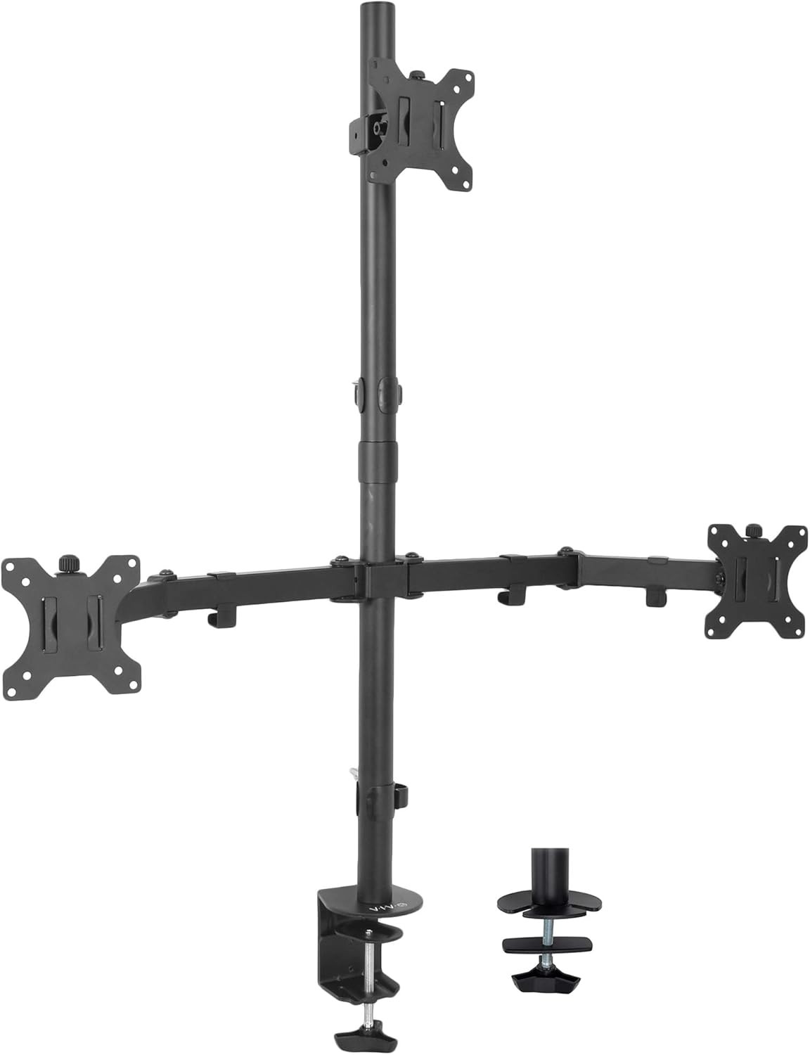 VIVO Triple LCD Monitor Desk Mount Stand Heavy Duty and Fully Black 
