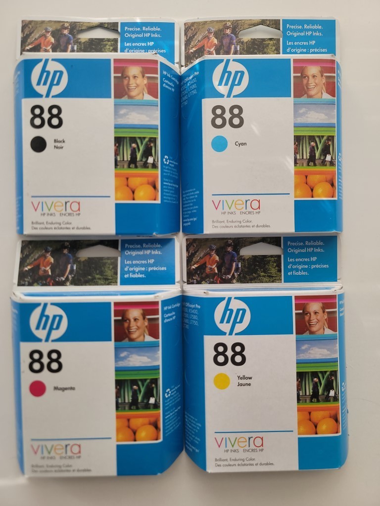 Genuine HP 88 Ink Cartridge 4-Pack for Officejet Pro L7480 L7400 L7500 L7550