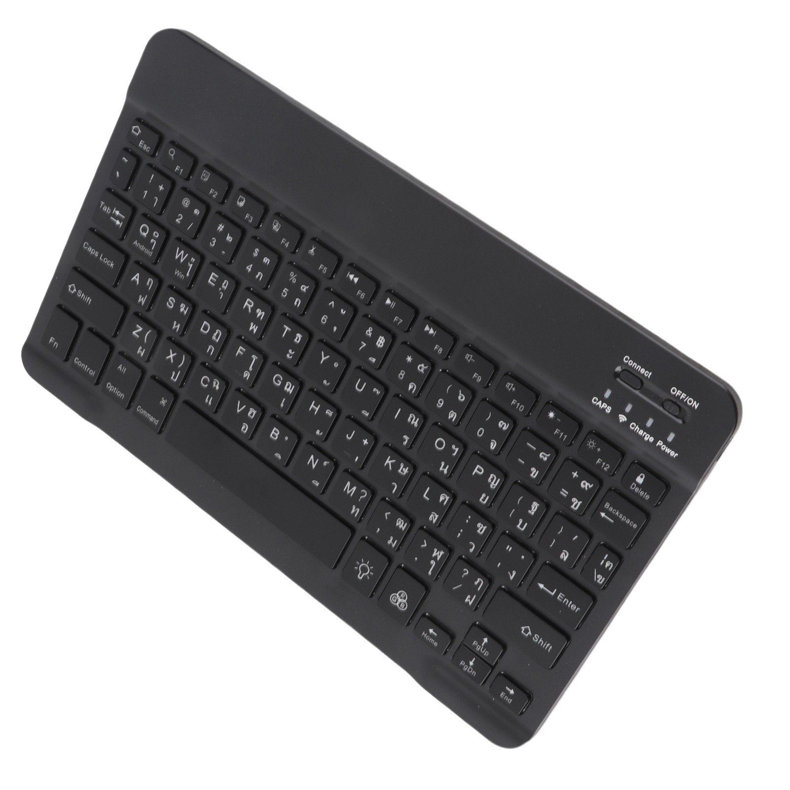 10 Wireless Bluetooth RGB Backlit Keyboard Thai Black