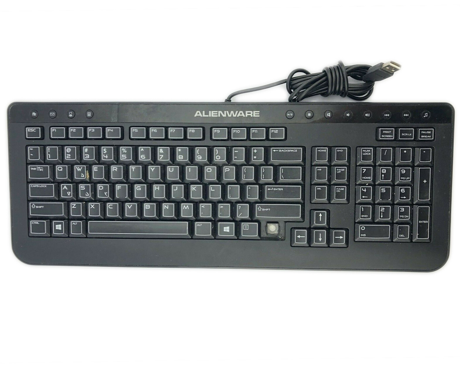 Dell Alienware Wired USB Multimedia Gaming Keyboard SK-8165 Black Genuine \$45