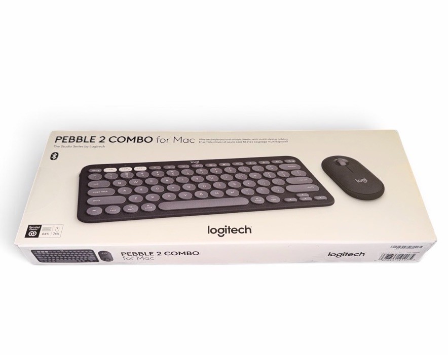 Logitech Pebble 2 Combo for Mac Wireless Slim Keyboard And Mouse Set Portable