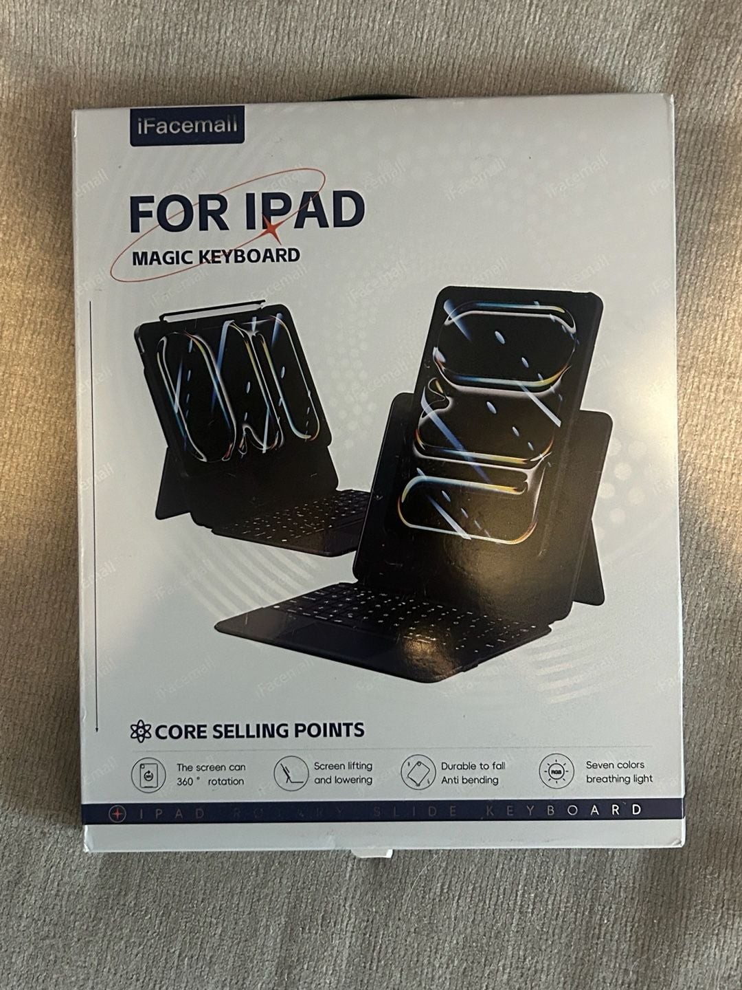 iFacemall Magic Keyboard for iPad Rotary Slide Keyboard