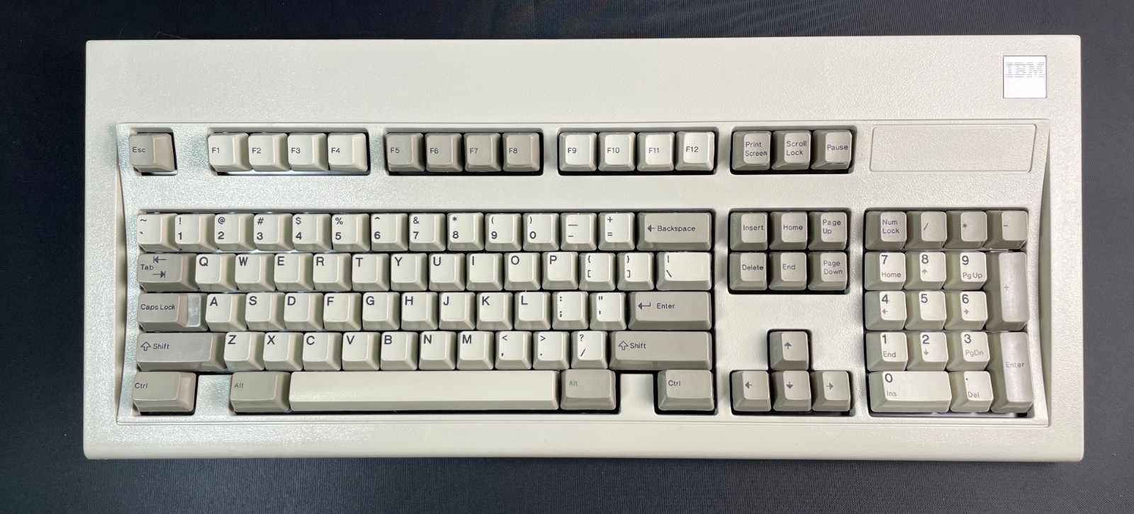 Vntg IBM Model M  1390120 Square Badge -Feb 10, 87   Bolt -Mod Restored +Cables
