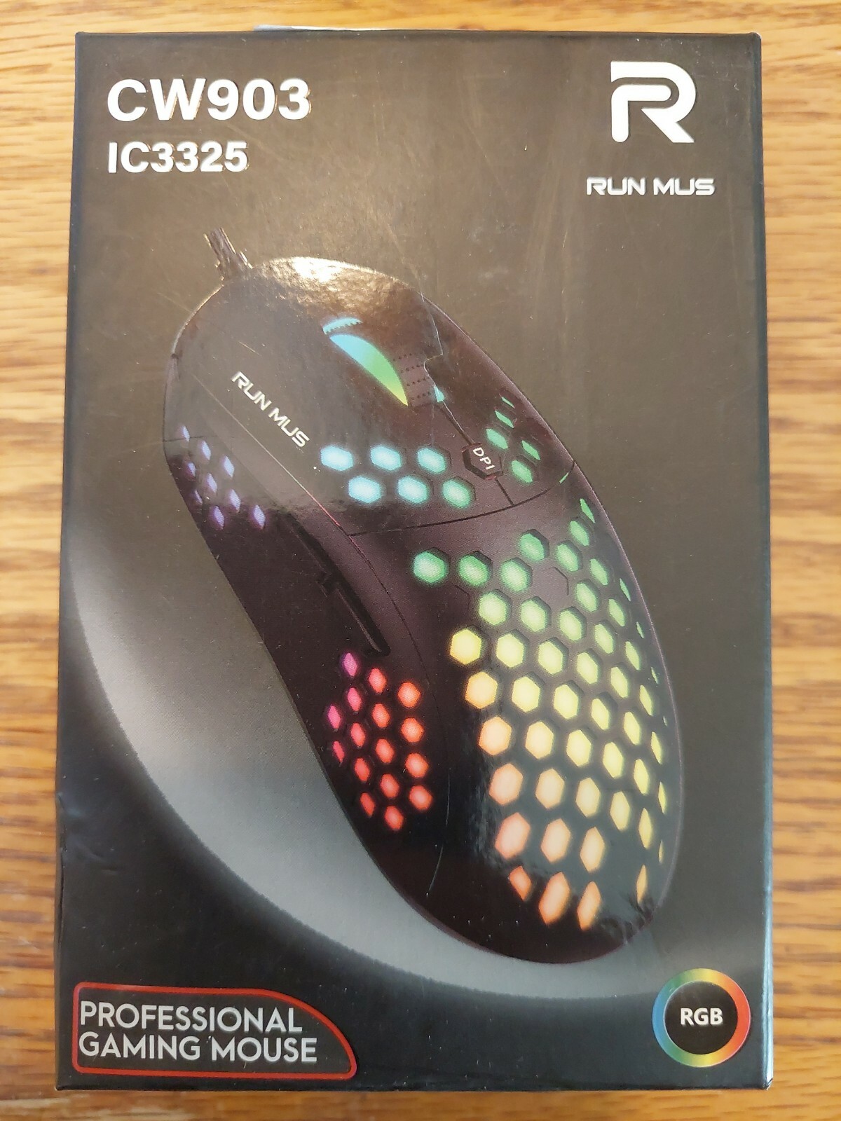 NEW - Run Mus CW903 IC3325 Pro Gaming Mouse with RGB - Wired