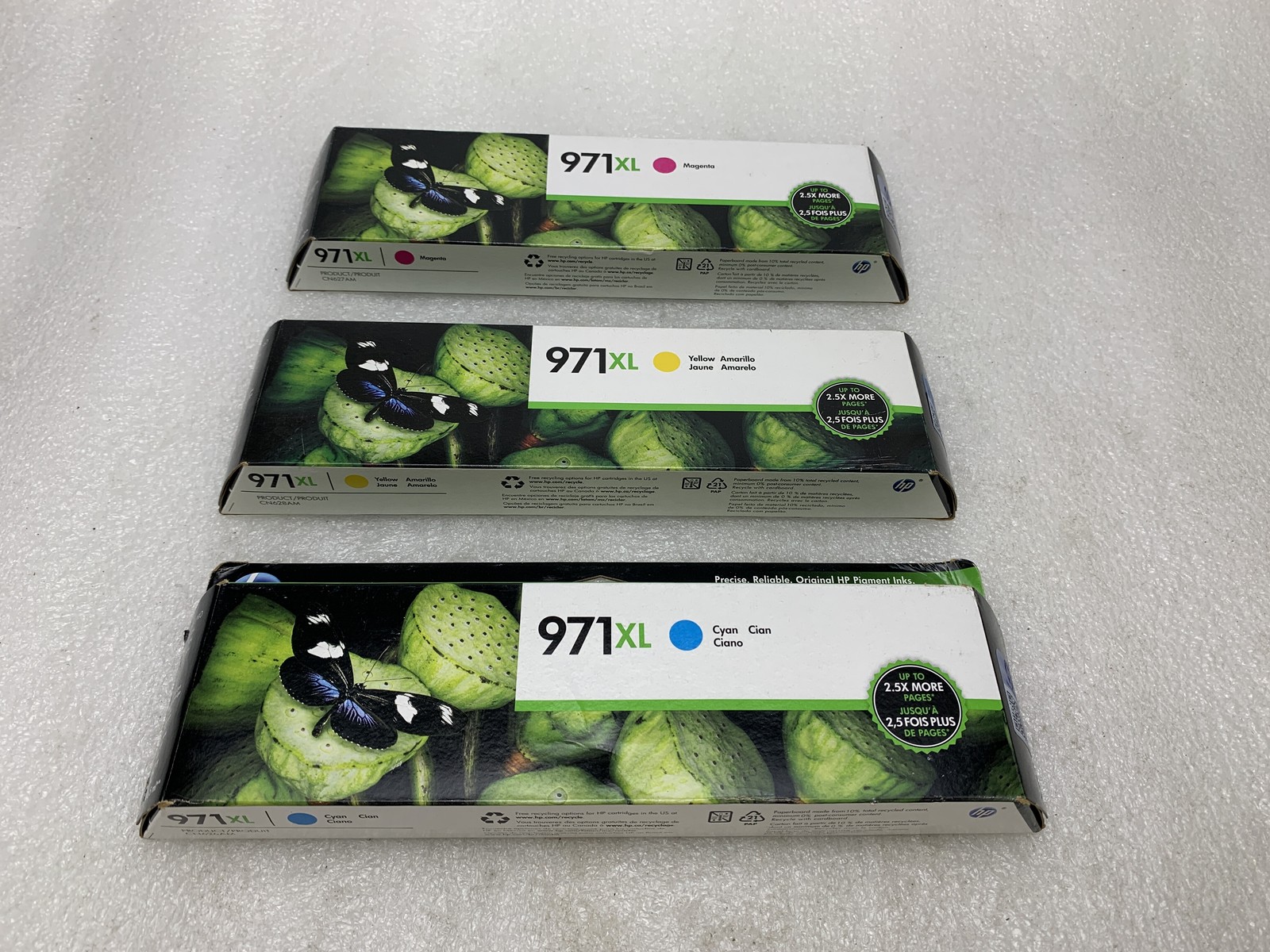 HP 971XL High Capacity Cyan Ink Cartridge/  Cyan , Magenta , Yellow