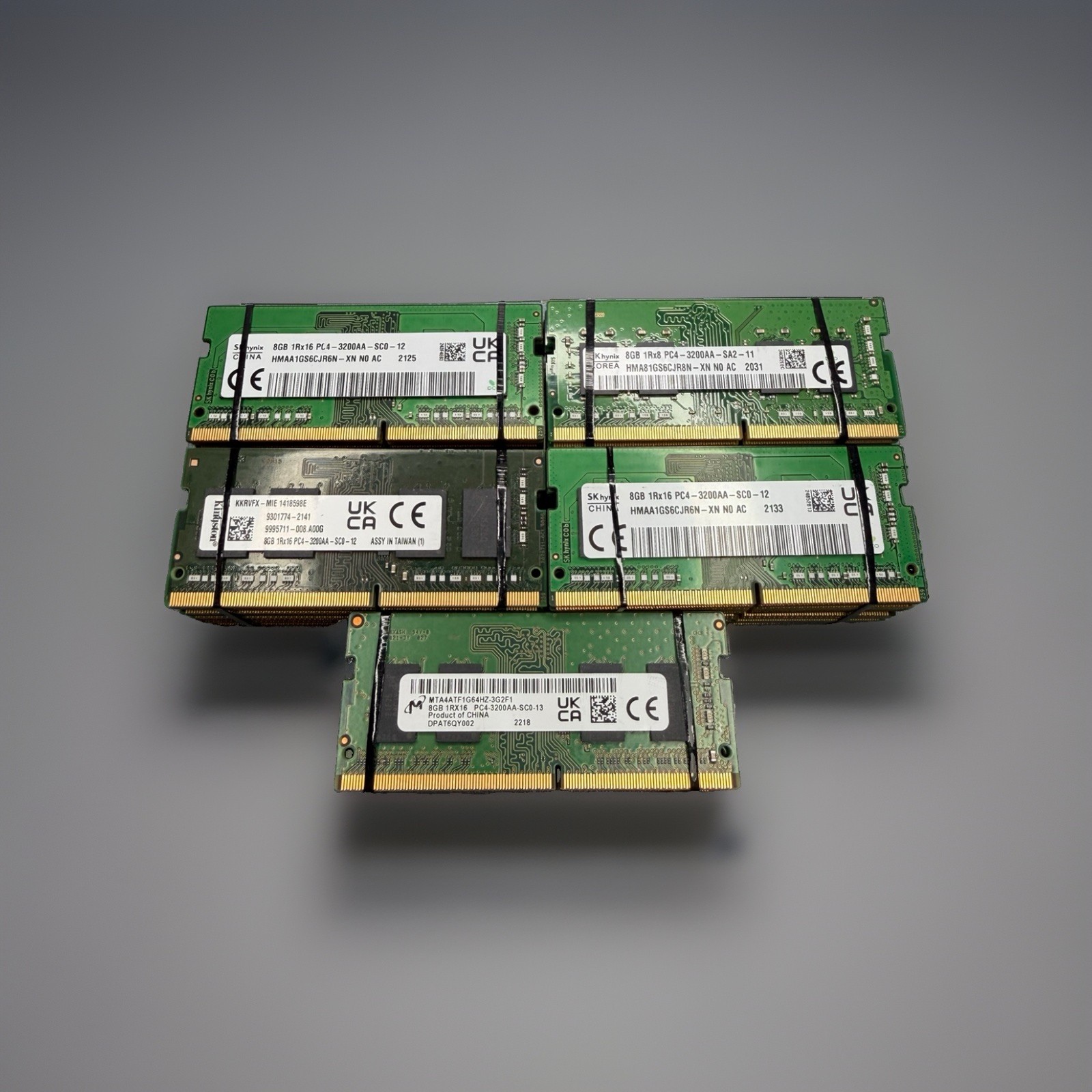 Lot Of 53x 8GB DDR4 RAM SO-DIMM 3200AA speed Laptop Memory Mixed Brands