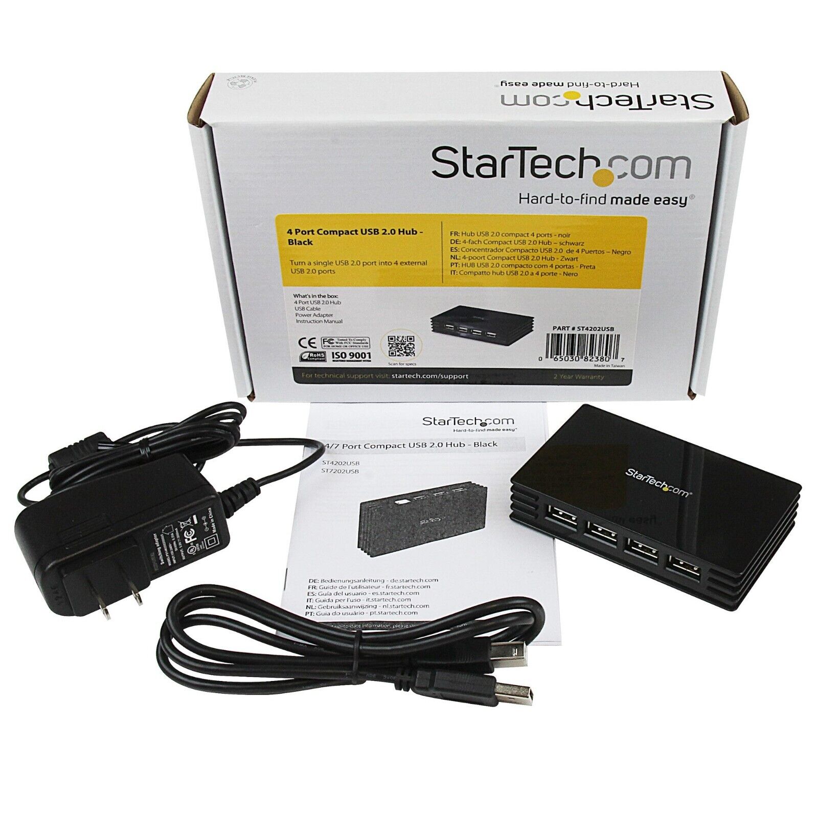 StarTech.com 4 Port Compact USB 2.0 Hub ST4202USB