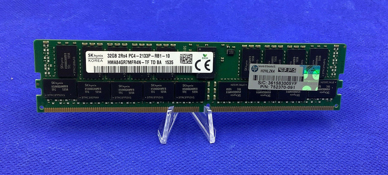 GENUINE HP 752370-091 32GB (1X32GB) 2RX4 PC4-2133P DDR4 MEMORY 728629-B21