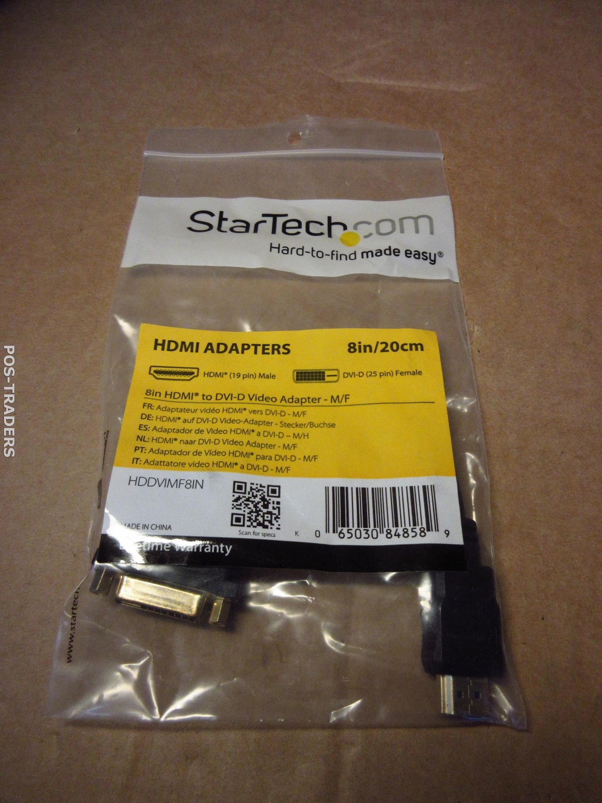 STARTECH HDDVIMF8IN Male HDMI to Female DVI-D Video Cable Adapter NEW NEW NUOVO