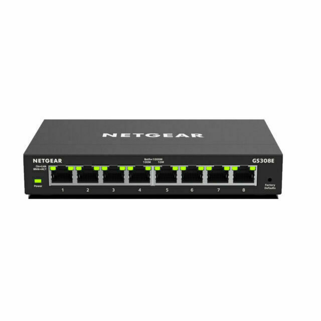 NEW NETGEAR GS308E 8-Port Gigabit Ethernet Plus Switch