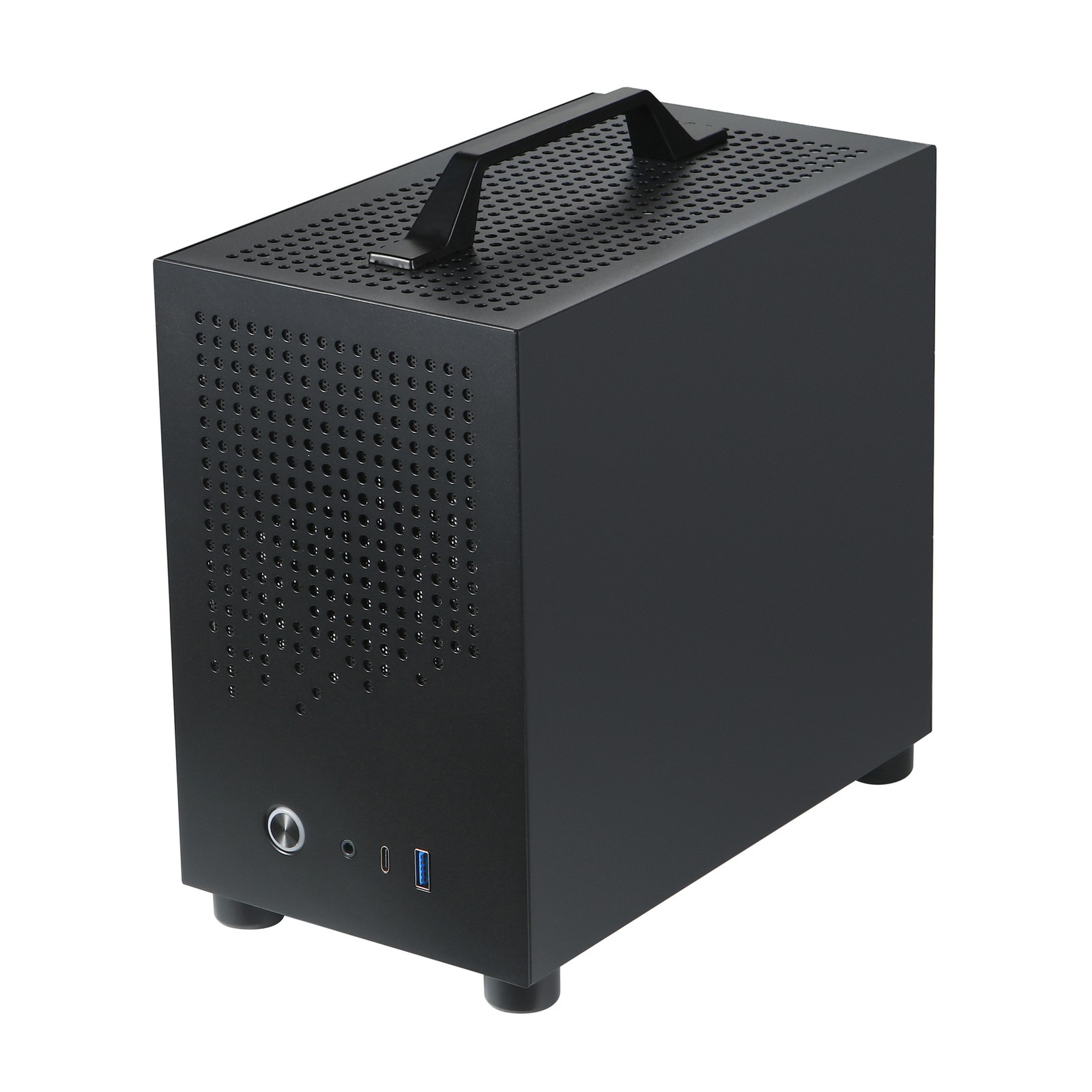 SKTC A17 Mini ITX Computer Case for SFX PSU and ITX Motherboard, Silver/Black