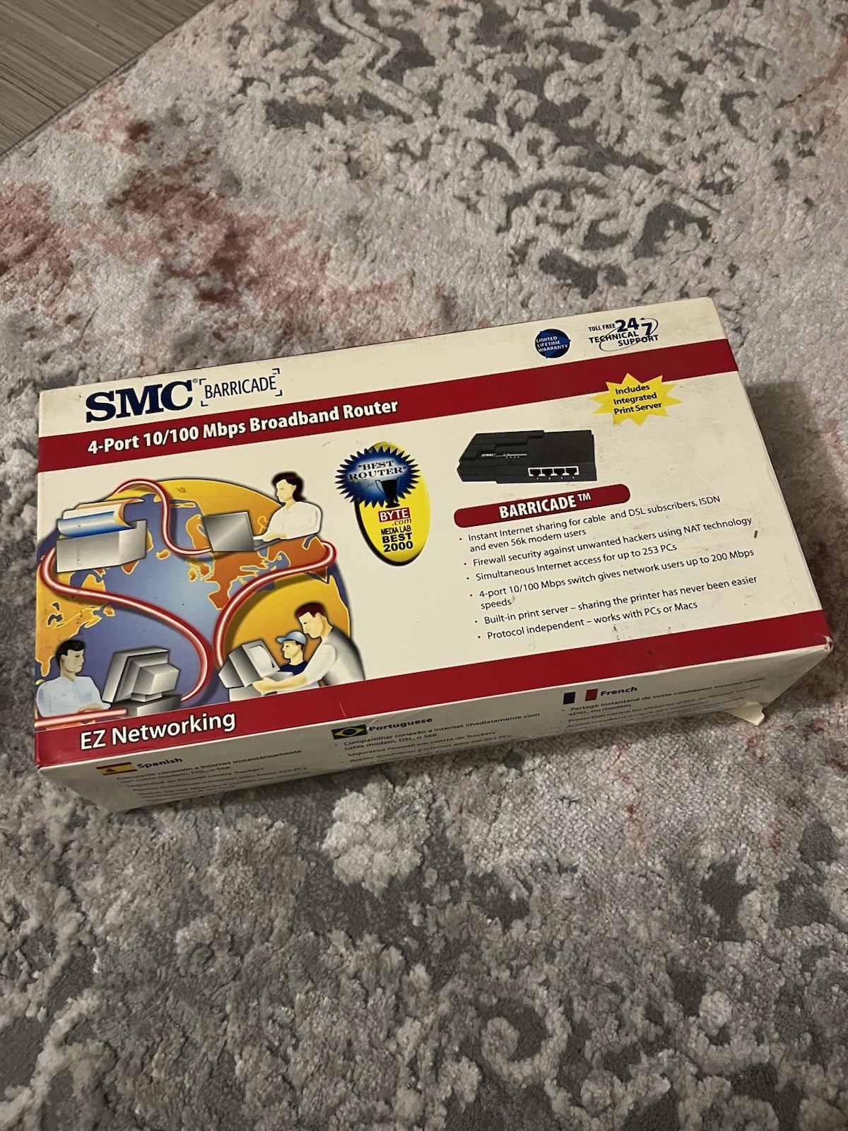 NEW SMC BARRICADE Networks Cable/DSL Broadband Router SMC7004BR 4 Port Firewall