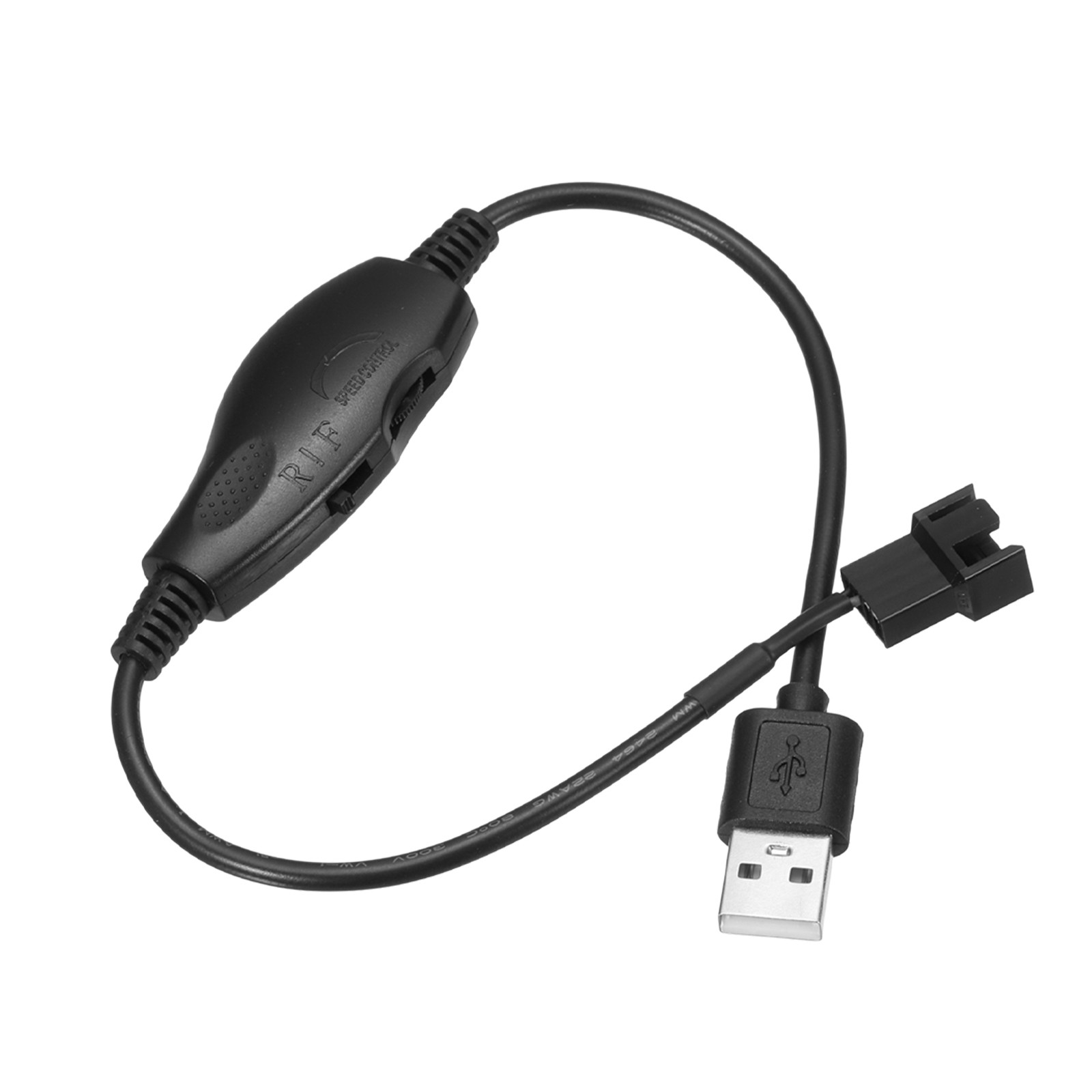 USB to 4 Pin PWM Controlled 12V Step-Up Fan Power Adapter Cable w/ Switch