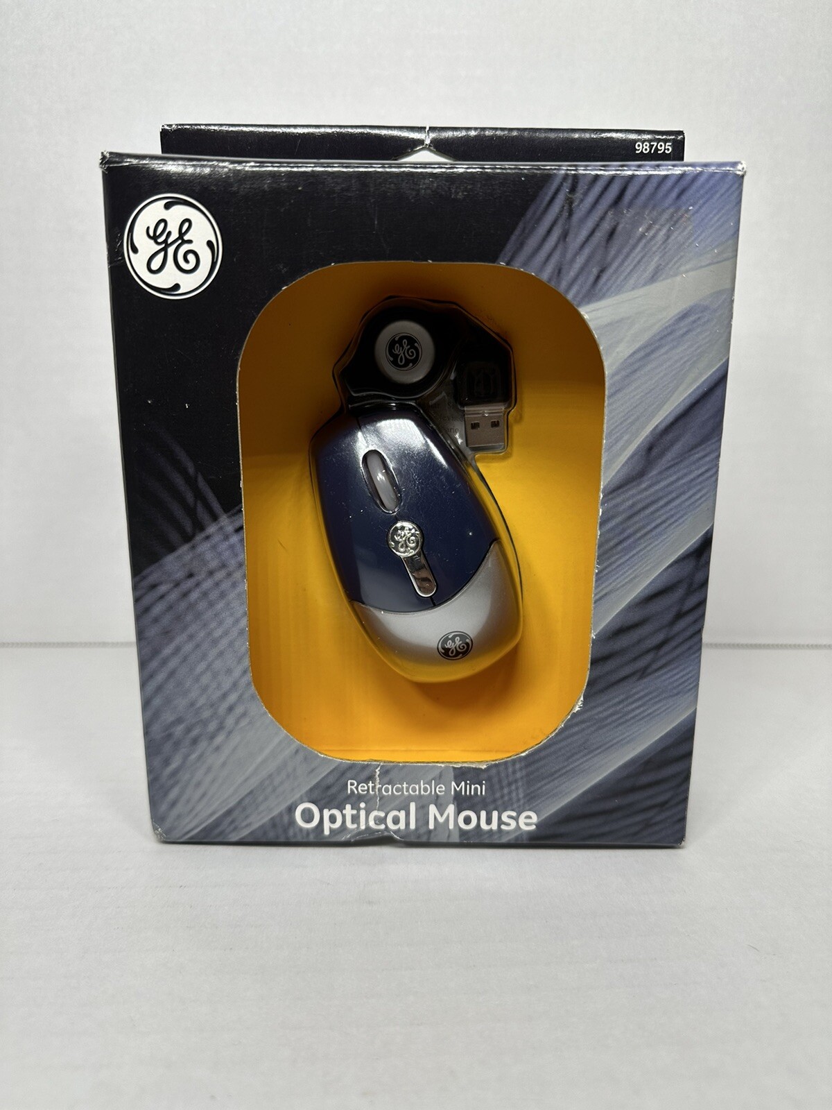 GE Mini Retractable Optical Travel Mouse General Electric - New Sealed