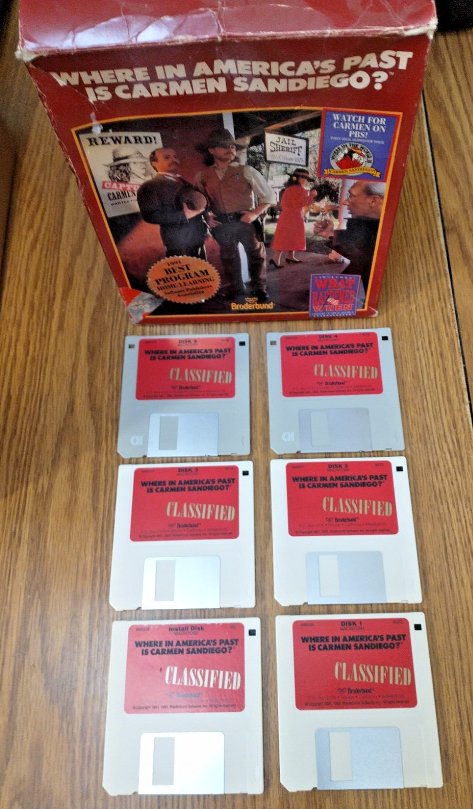 Where in America's Past Is Carmen Sandiego Macintosh 3.5” Floppy Broderbund