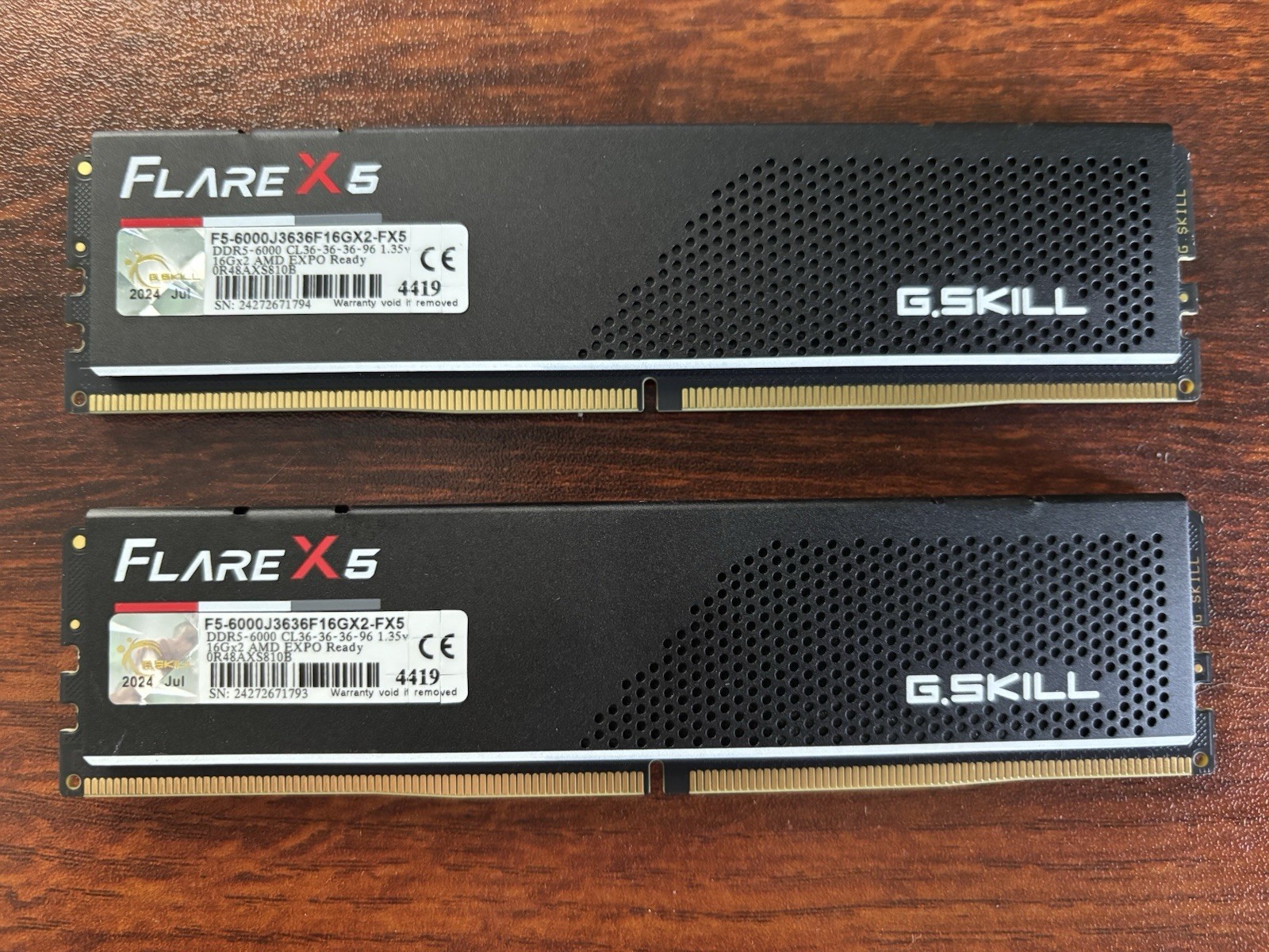 G. Skill Flare X5 32GB DIMM Memory Module 2x16GB F5-6000J3636F16GX2-FX5