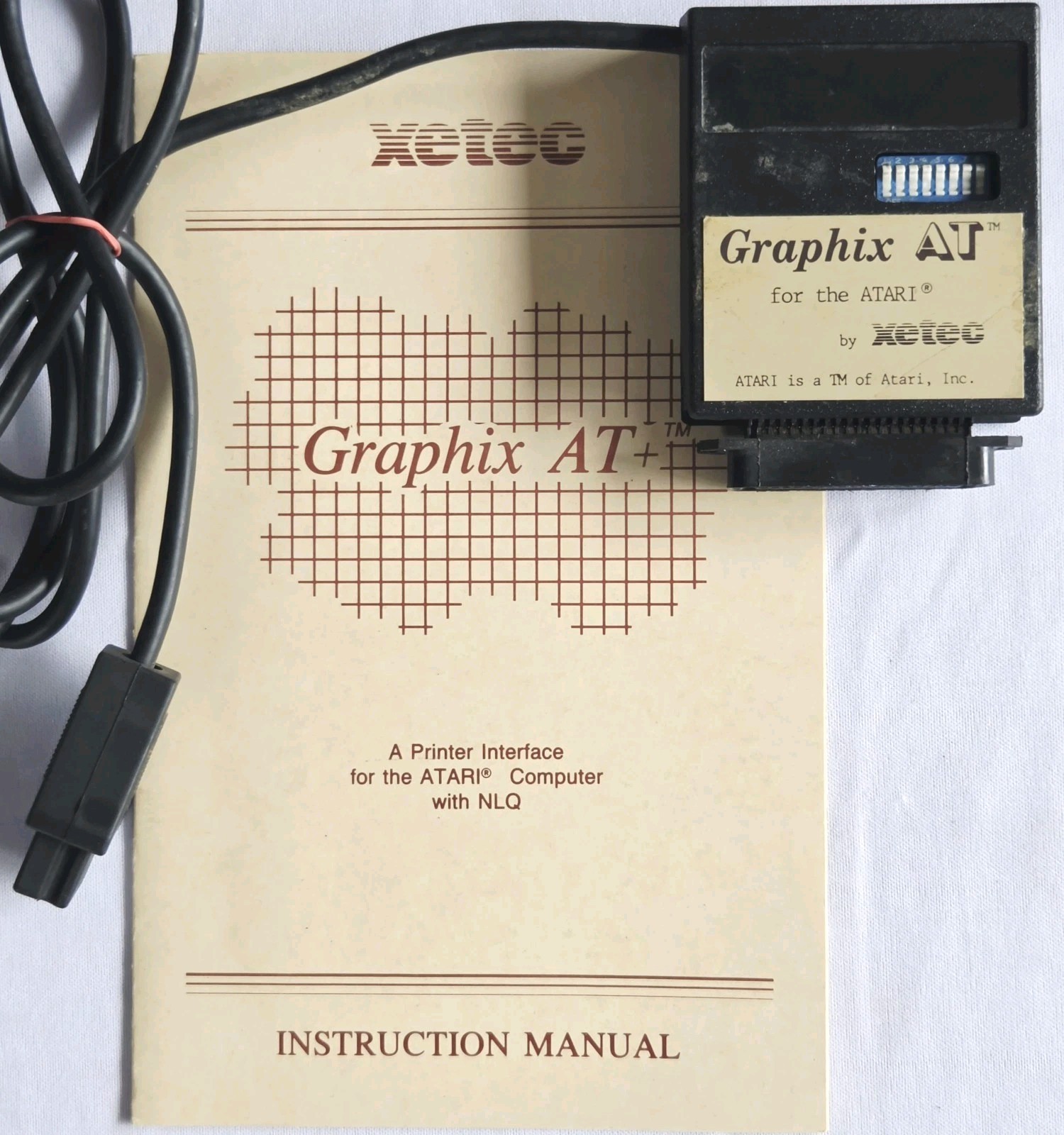 Xetec Graphix AT+ Atari Printer Interface w Manual 400 800 XL XE Untested