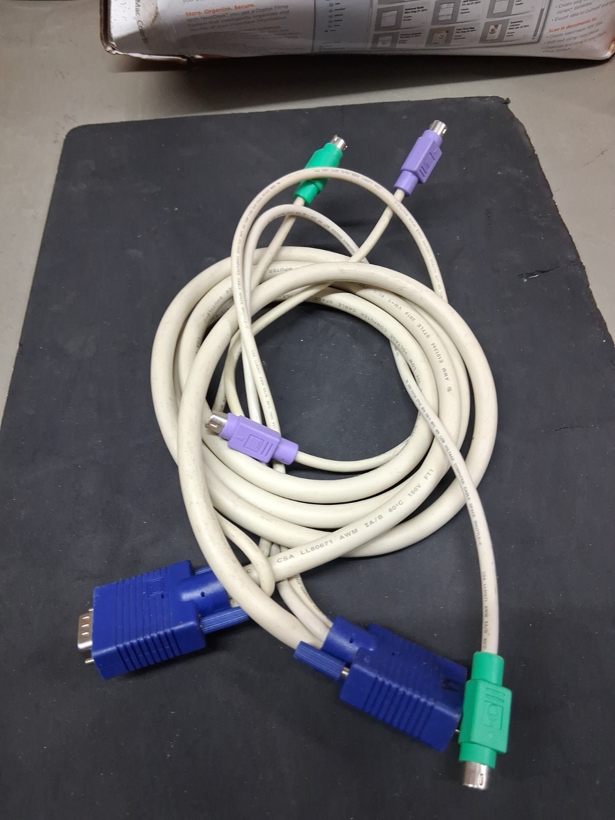 ATEN 2L-5002P/C Master View 6FT PS/2 KVM Switch to Computer Cables