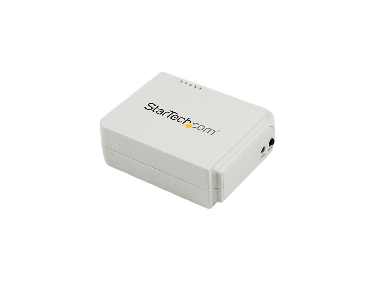 StarTech.com 1 Port USB Wireless N Network Print Server with 10/100 Mbps Etherne