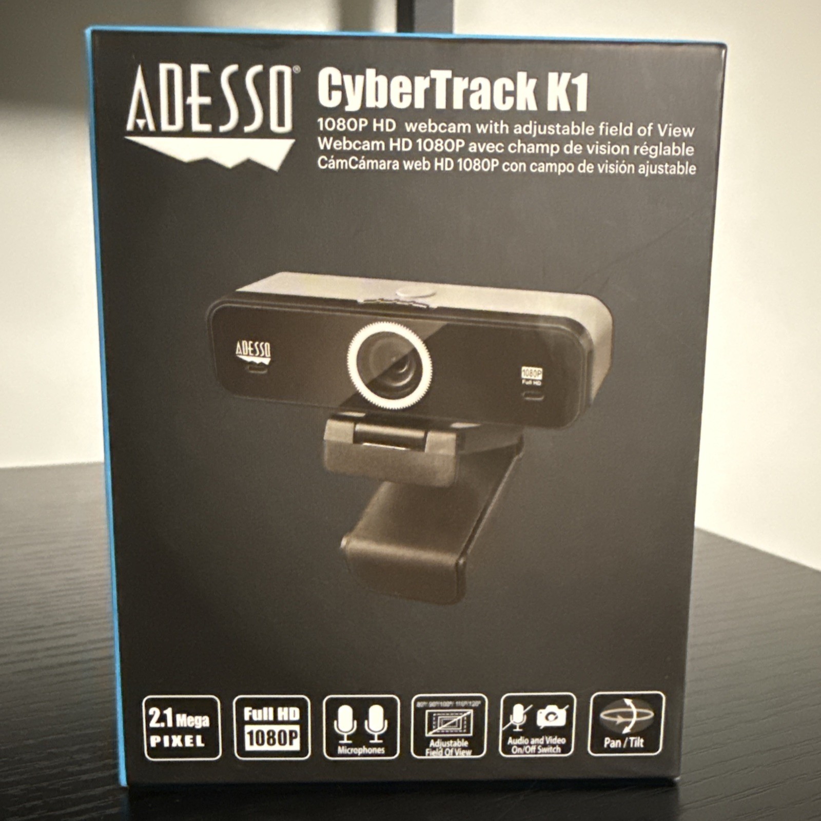 Adesso CyberTrack K1 webcam 2.1 MP 1920 x 1080 pixels USB 2.0 Black