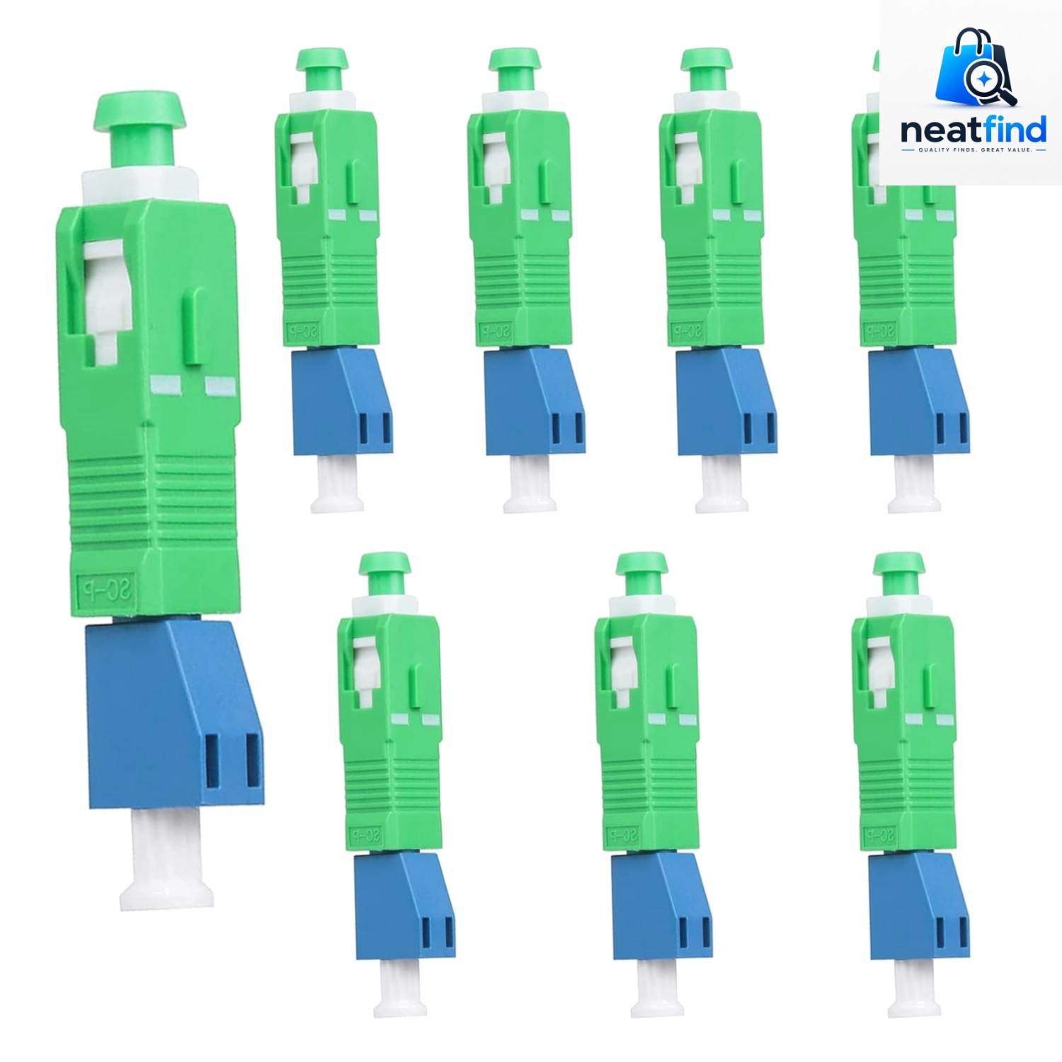 SC APC-LC UPC Fiber Optic Adapter Singlemode, 8pcs