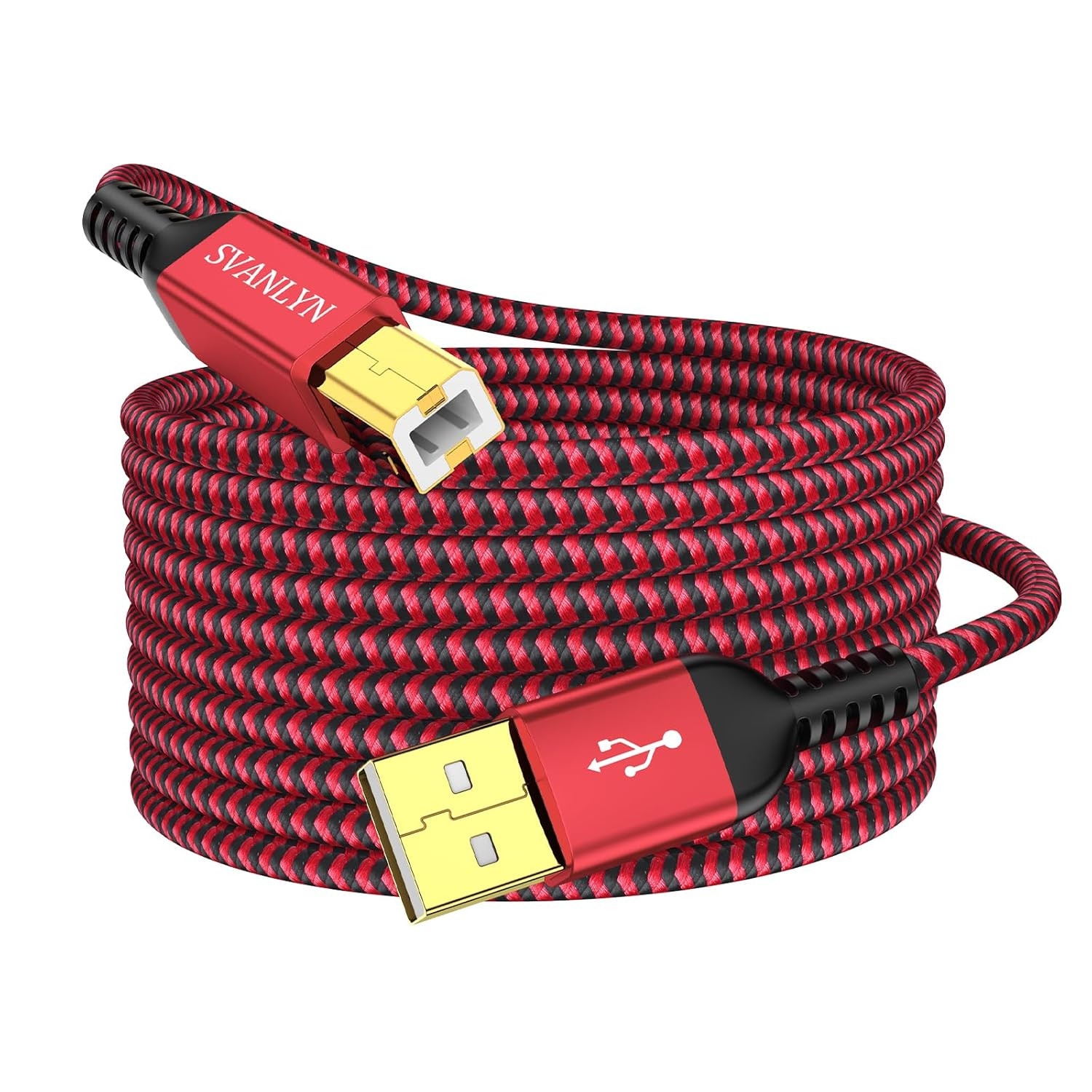 Printer Cable 20 FT, USB a to B 2.0 Printer Cable High-Speed Nylon Braided US...