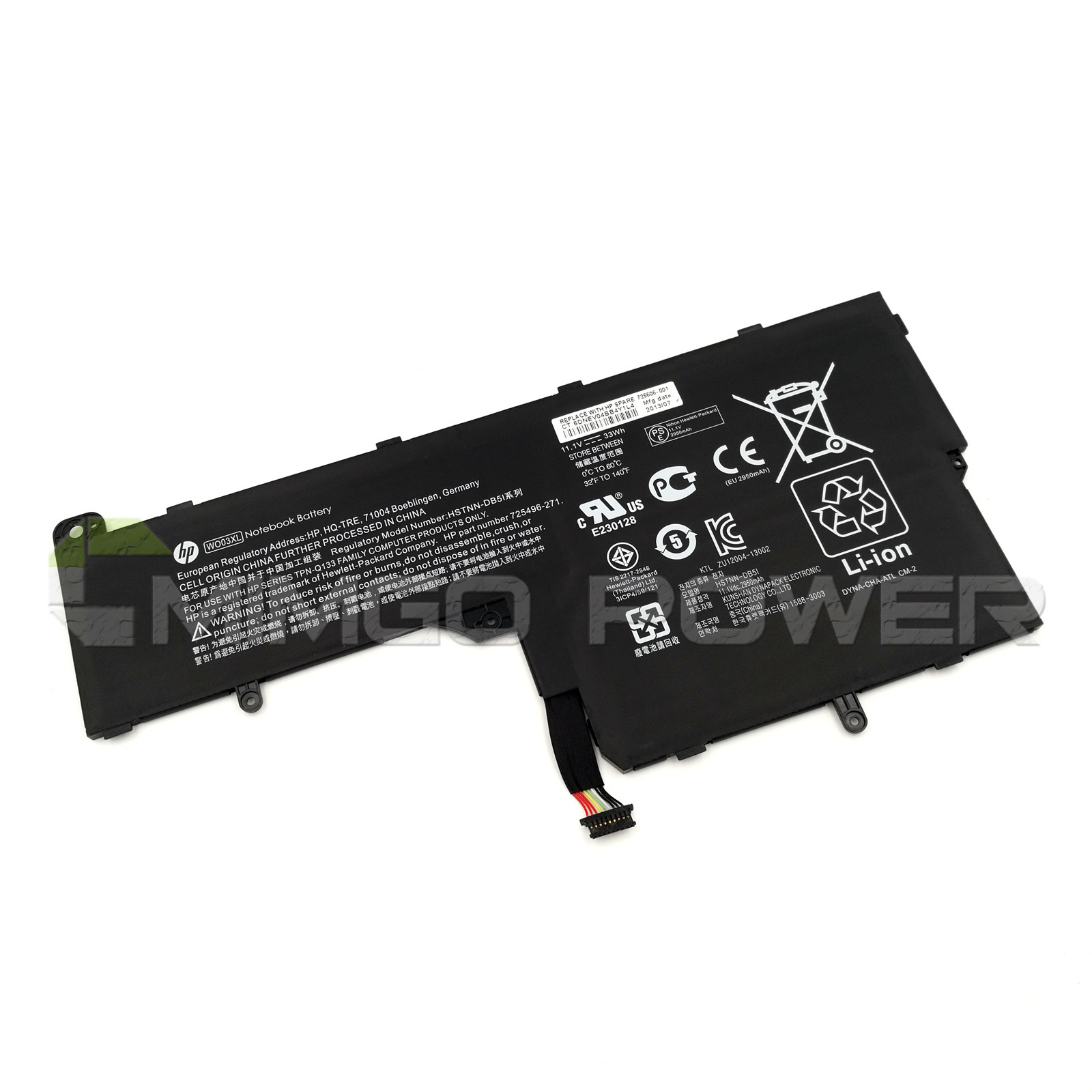 New Genuine WO03XL Battery for HP SPLIT 13-M X2 HSTNN-IB5I HSTNN-DB5I 725606-001