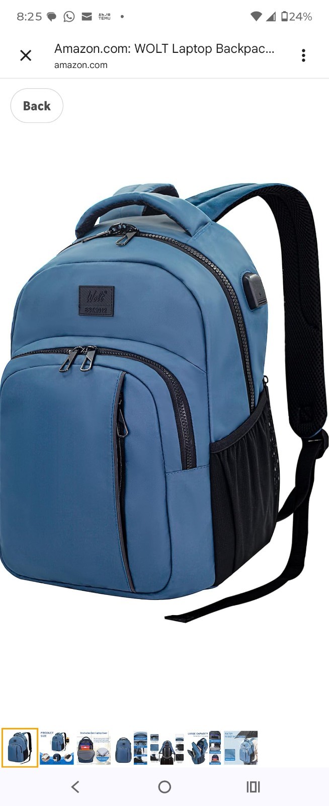 WOLT Laptop Backpack for Men Women for 15.6 Inch and 17 Inch Notebook, Travel...
