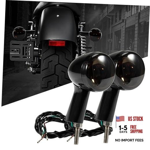 Motorcycle Rear Bullet Turn Signal Indicator Lights Mount Kit with Bracket