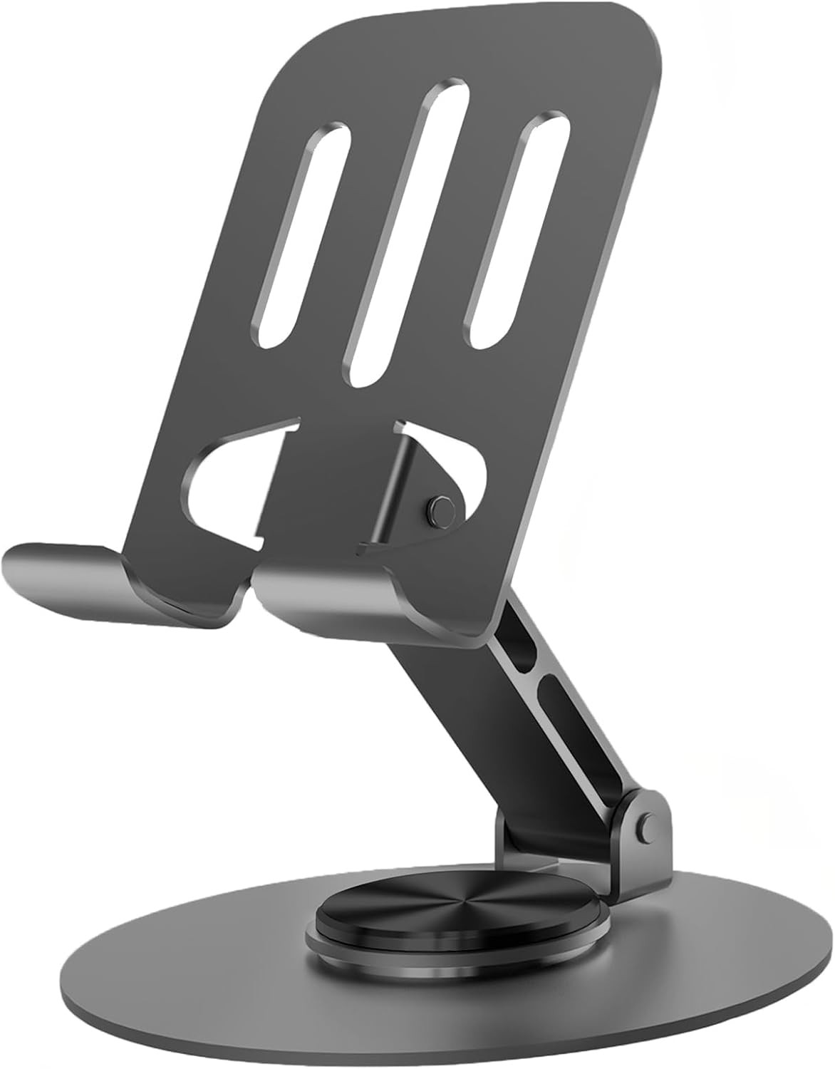 Universal Metal Phone Stand Grey 360° Rotation Multi-Angle Non-Slip Adjustable