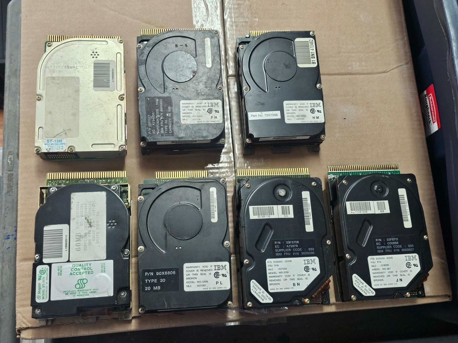 7x LOT - Rare Clean Retro Vintage IBM PS/2 55SX 70 80 + 3.5" ESDI Hard Drives