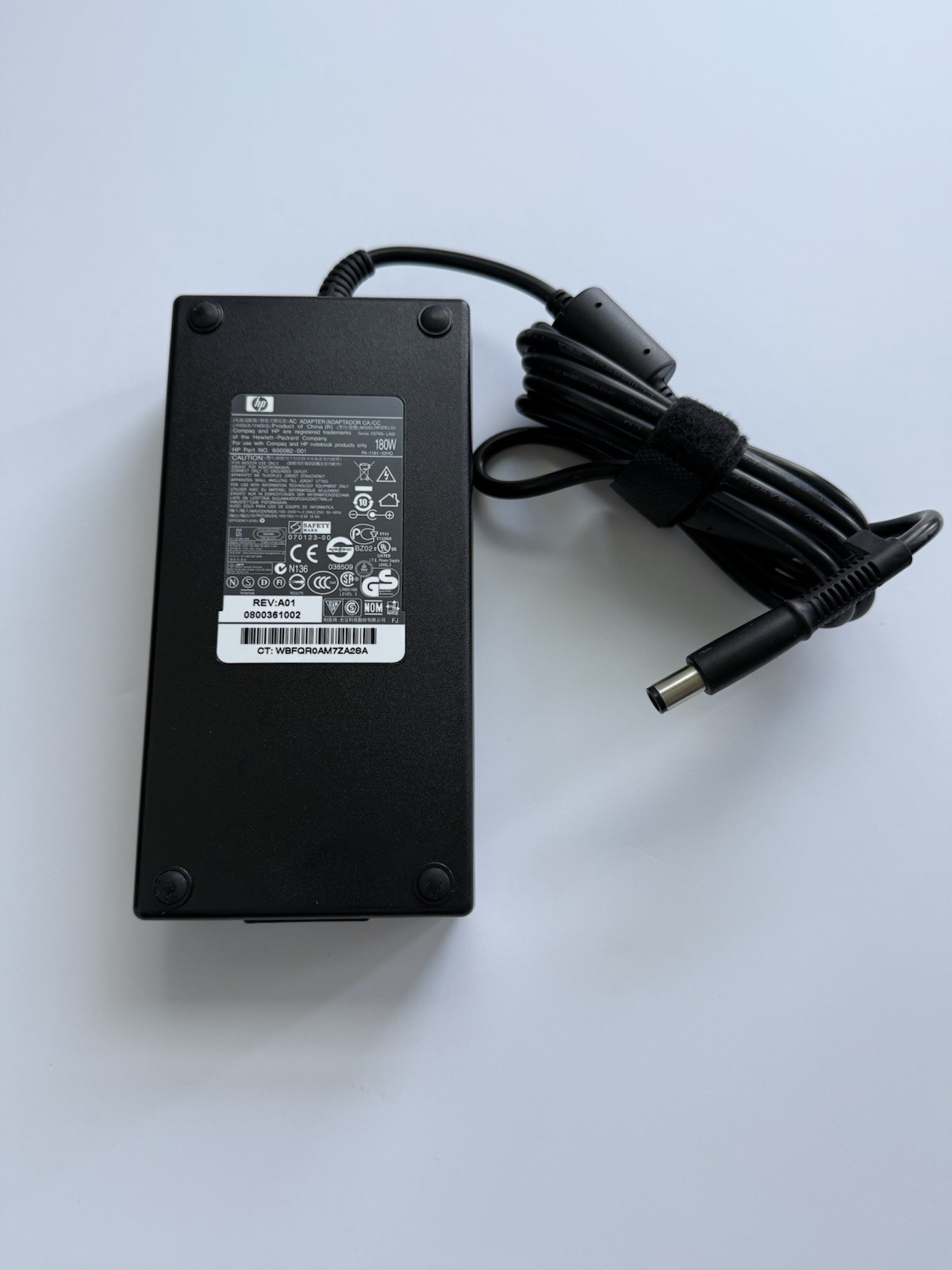 NEW Genuine HP 180W AC Adapter HSTNN-LA03 PN 600082-001 Power Supply 7.44mm tip