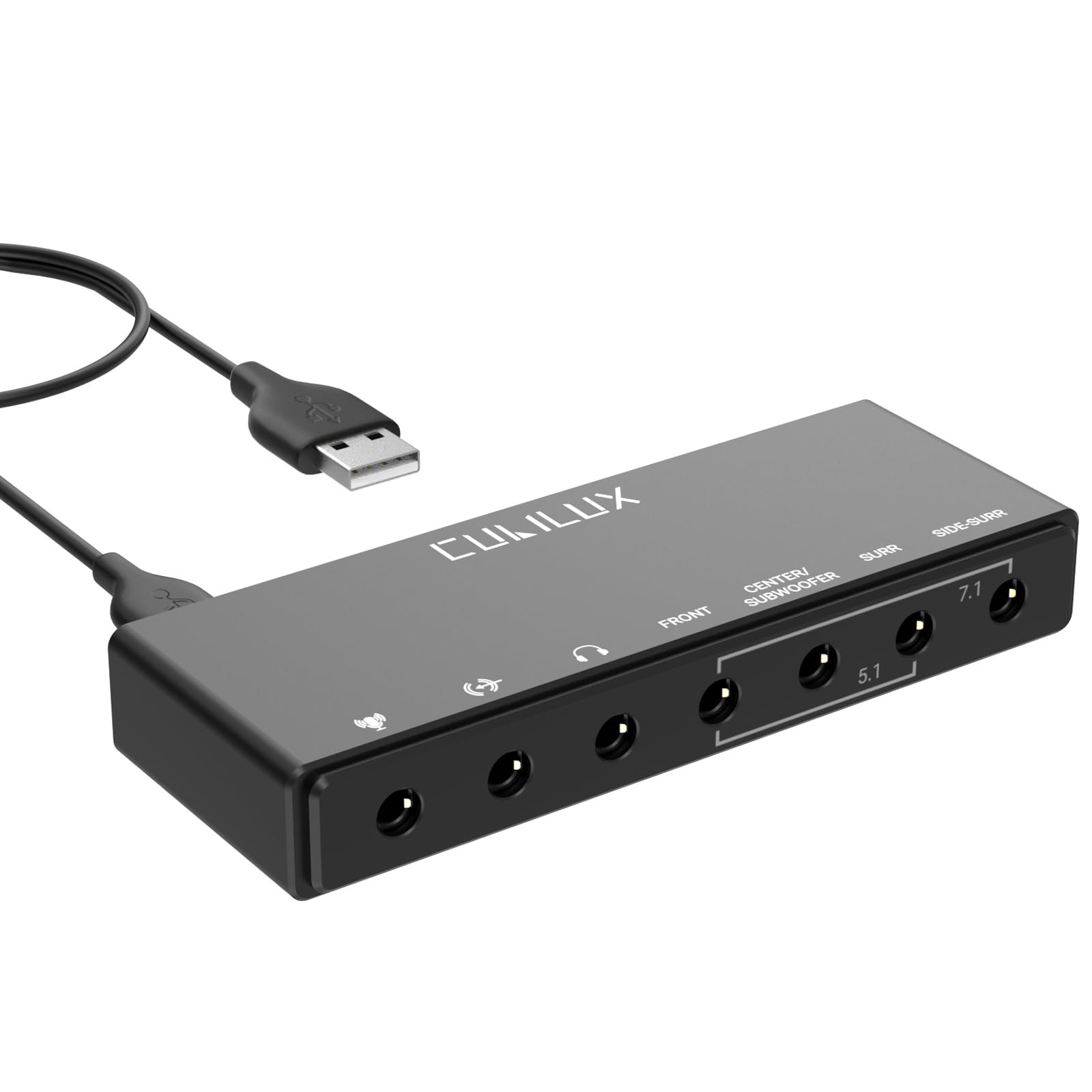 7.1 USB Surround Sound Card- 48KHz-384KHz Sample Rate for Headphones, Full Al...