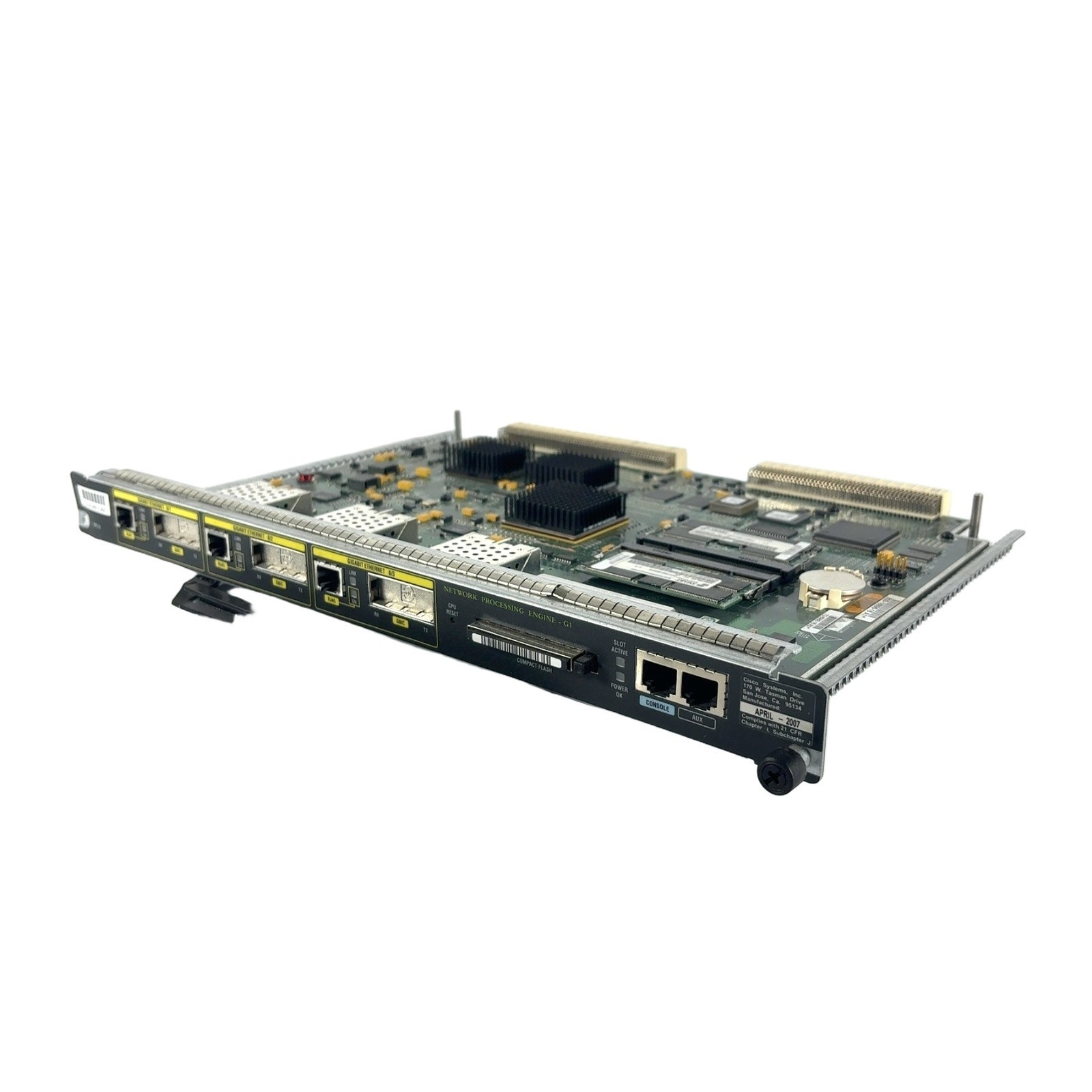 Cisco NPE-G1 Network Processing Engine 3 x GE GBIC Ports 7200 VXR