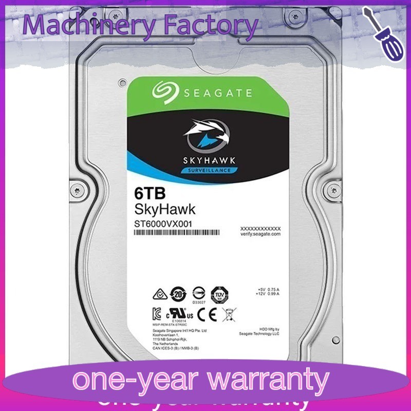 New ST6000VX001 Seagate SkyHawk 6TB 3.5" Internal Hard Drive Disk SATA 6.0Gb/s