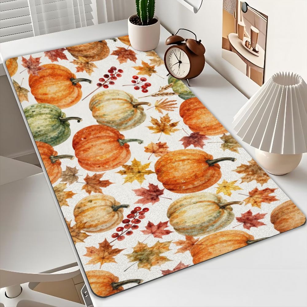 1pc Pumpkin Harvest Anti-Curl Desk Mat Non-Slip Wear-Resistant Mouse Pad Perfe