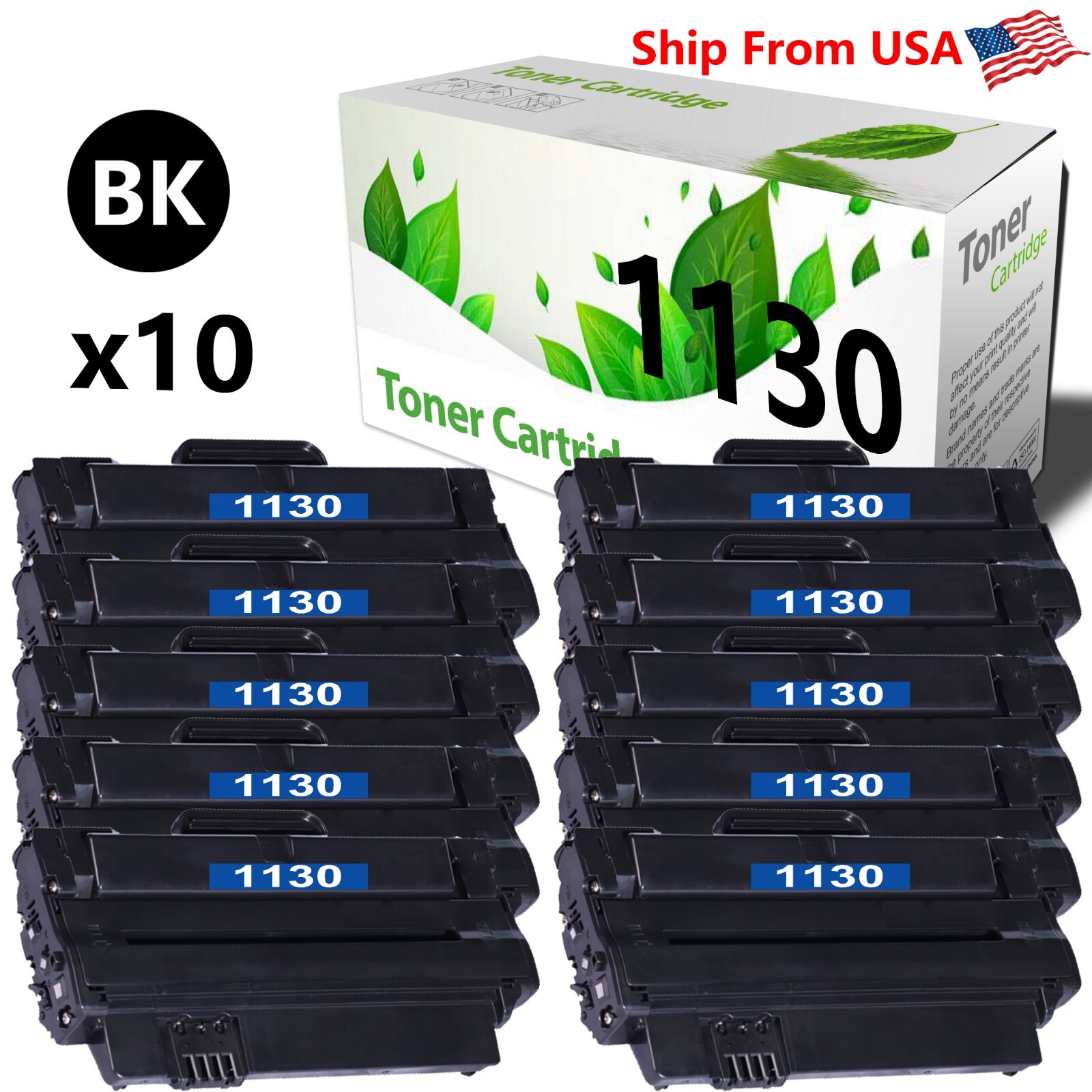 10PACK DELL 1130 Toner Cartridge Fit For Dell 1130n 1135n Printer