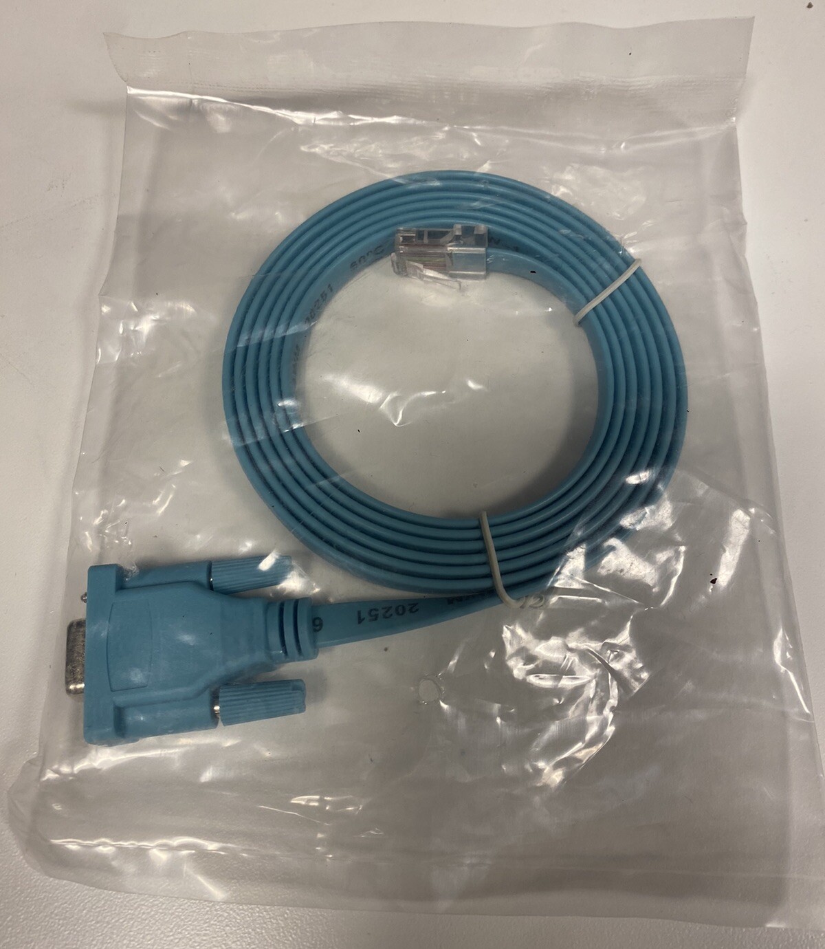 NEW SEALED (SET OF 15) CISCO OEM CAB-CONSOLE-RJ45 Blue Console Cable 6ft