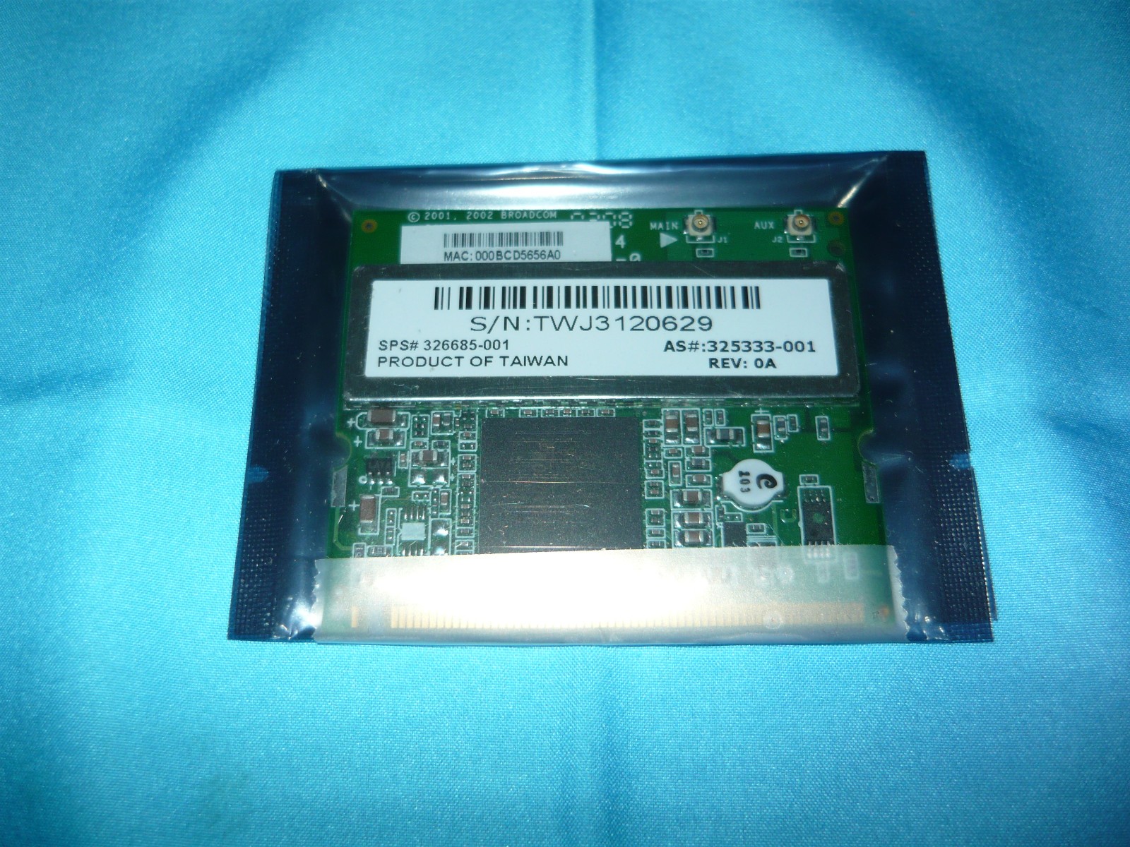 Vintage Broadcom Mini PCI Wireless WiFi Card HP 326685-001 Used